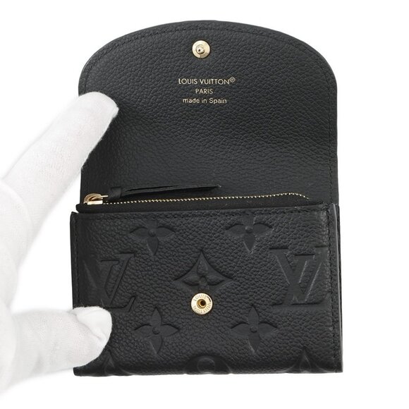 LOUIS VUITTON Rosalie Coin Purse Monogram Empreinte Leather Noir - Picture 11 of 11